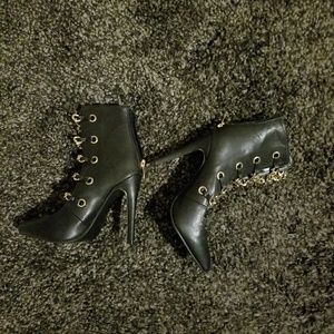 Sexy Black Leather booties